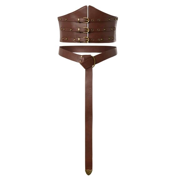Sсаrlеt Dаrknеss Accessories - Steampunk Adjustable Brown Corset Belts For Women Leather Cincher Belt 5846